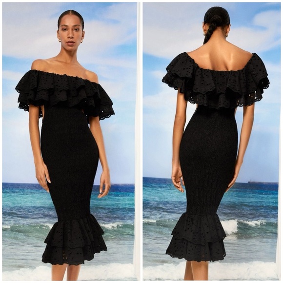 Charo Ruiz Ibiza Luisa Long Dress Black NWT - Picture 3 of 10